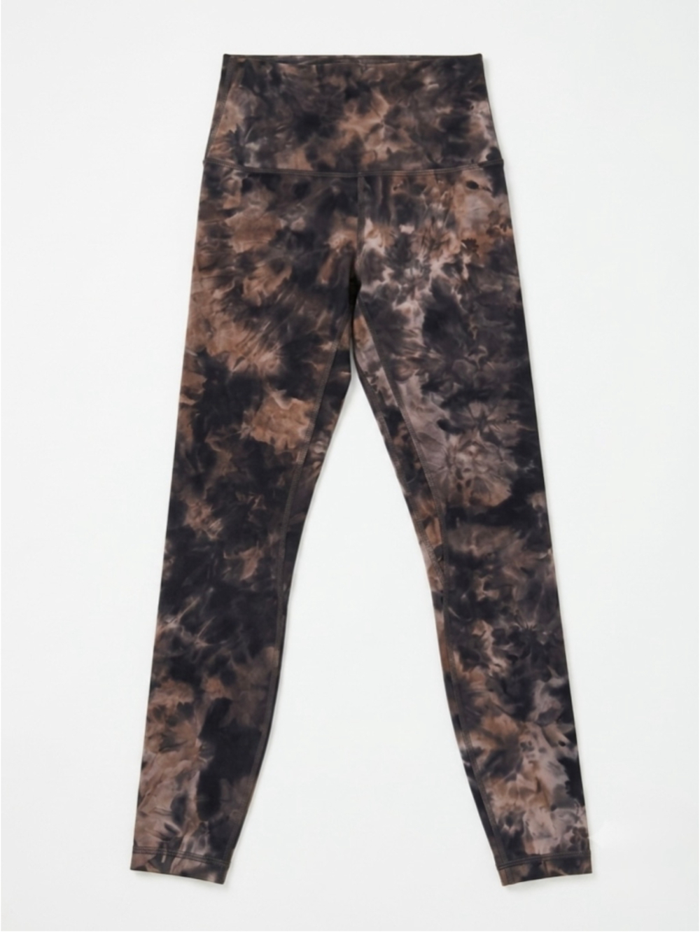 Women's Lululemon Leggings Size 4 Black Brown Tie Dye